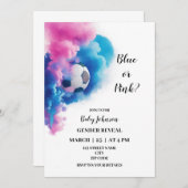 サッカーの男女が招待を明らかにする 招待状 (正面/裏面)