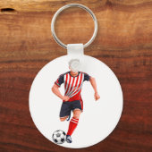 サッカーの男子選手 キーホルダー (裏面)