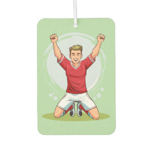 サッカーの男性選手 カーエアーフレッシュナー