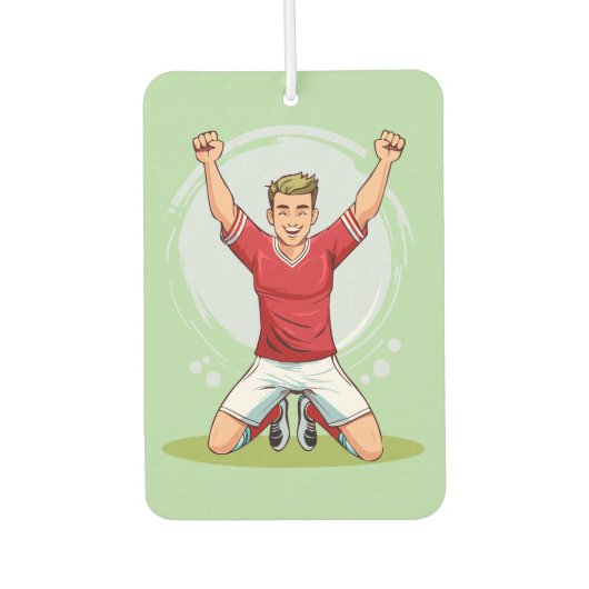 サッカーの男性選手 カーエアーフレッシュナー (正面)