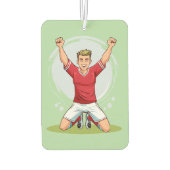 サッカーの男性選手 カーエアーフレッシュナー (裏面)