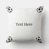 サッカーの画像カスタム文字印刷パーソナライズされた クッション (正面)