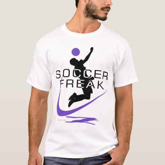 サッカーの異常な紫色の男の子のTシャツ Tシャツ (正面)