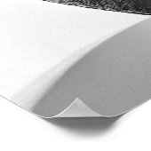 サッカーの白黒ミニマリスト写真 ポスター (角)