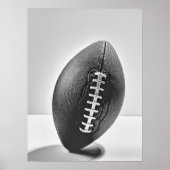 サッカーの白黒ミニマリスト写真 ポスター (正面)