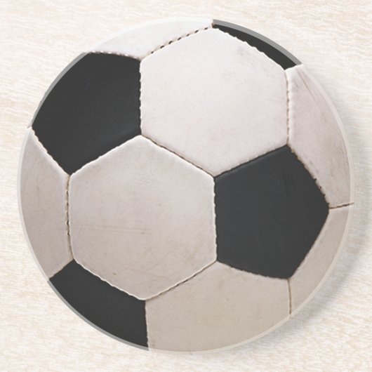 サッカーの白黒球 コースター (正面)
