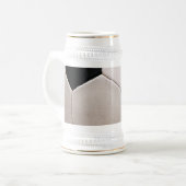 サッカーの白黒球 ビールジョッキ (正面左)