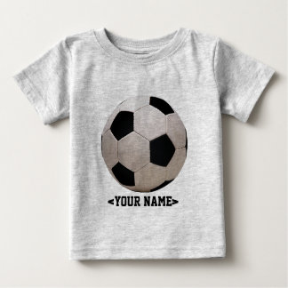 サッカーの白黒球 ベビーTシャツ