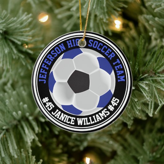 サッカーの白黒⚽ セラミックオーナメント (ツリー)