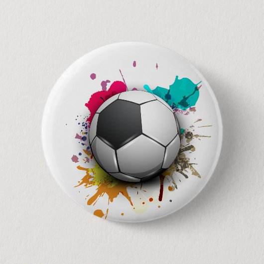 サッカーの破烈 缶バッジ (正面)