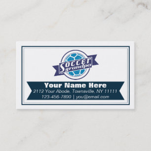 サッカーの祖父のカスタマイズ可能な名刺 名刺