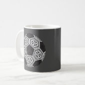 サッカーの神聖な幾何学 コーヒーマグカップ (正面左)