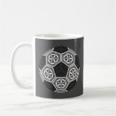 サッカーの神聖な幾何学 コーヒーマグカップ (左)