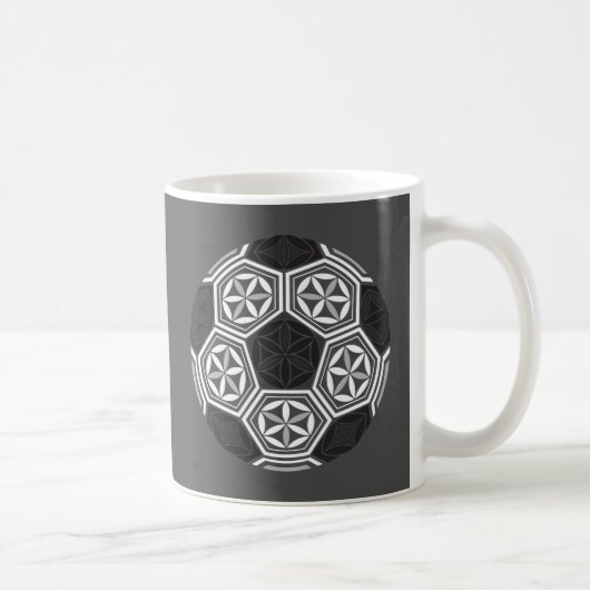 サッカーの神聖な幾何学 コーヒーマグカップ (右)