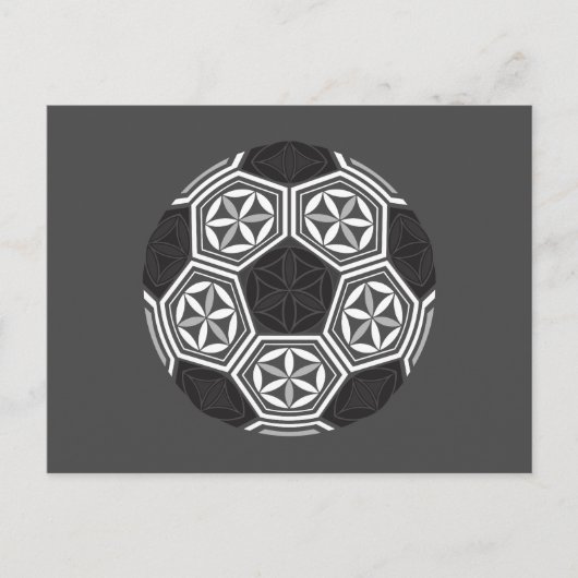 サッカーの神聖な幾何学 ポストカード (正面)