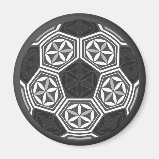 サッカーの神聖な幾何学 マグネット (正面)