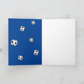 サッカーの笛ありがとうコーチのフォトカード サンキューカード (内部)