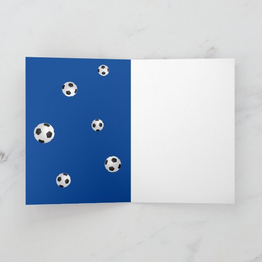 サッカーの笛ありがとうコーチのフォトカード サンキューカード (内部)