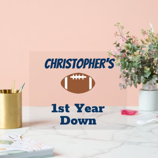 サッカーの第1の誕生日 アクリルサイン (ウェディング)