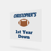 サッカーの第1の誕生日 アクリルサイン (傾斜)