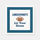 サッカーの第1の誕生日 スタンダードカクテルナプキン (正面)