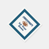 サッカーの第1の誕生日 スタンダードカクテルナプキン (角)