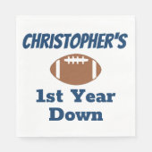 サッカーの第1の誕生日 スタンダードランチョンナプキン (正面)