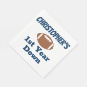 サッカーの第1の誕生日 スタンダードランチョンナプキン (角)