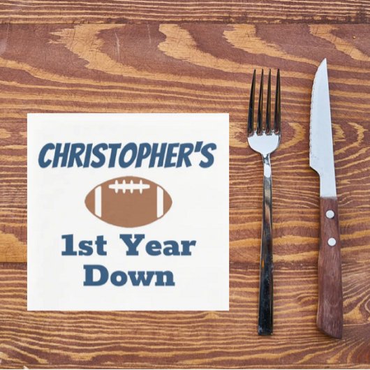 サッカーの第1の誕生日 スタンダードランチョンナプキン