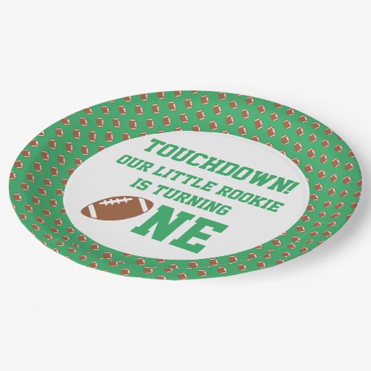 サッカーの第1の誕生日 ペーパープレート (アングル)
