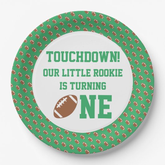 サッカーの第1の誕生日 ペーパープレート (正面)