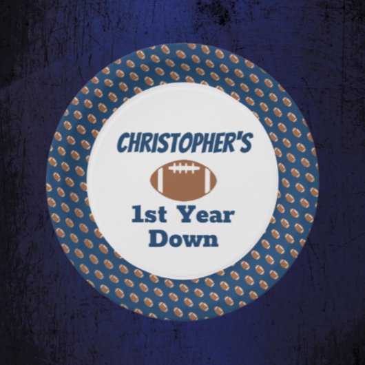 サッカーの第1の誕生日 ペーパープレート