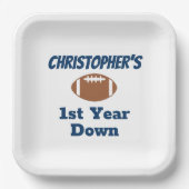 サッカーの第1の誕生日 ペーパープレート (正面)