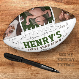 サッカーの第1バースデーキープサケオートグラフ アメリカンフットボール