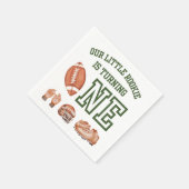 サッカーの第1バースデーボーイズ水彩 スタンダードカクテルナプキン (角)