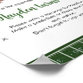 サッカーの第1誕生日タイムカプセルのサイン ポスター (角)