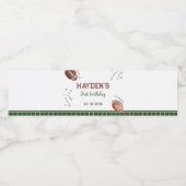 サッカーの第1誕生日パーティーウォーターボトルラベル ペットボトルラベル (シングルラベル)