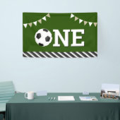 サッカーの第1誕生日パーティー 横断幕 (トレードショー)