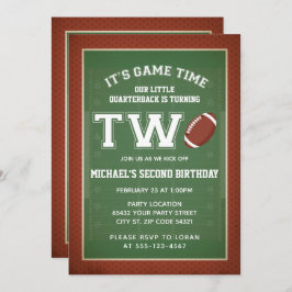 サッカーの第2バースデーパーティー 招待状