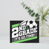 サッカーの第2級サッカー初日新学期 ポストカード (スタンド正面)