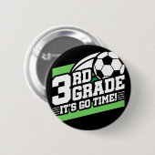 サッカーの第3回サッカー初日新学期 缶バッジ (正面&裏面)