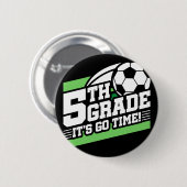 サッカーの第5回サッカー初日新学期 缶バッジ (正面&裏面)