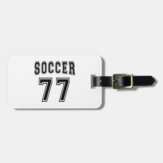 サッカーの第77デザイン ラゲッジタグ (正面横)