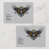 サッカーの紋章付き外衣 名刺 (正面/裏面)