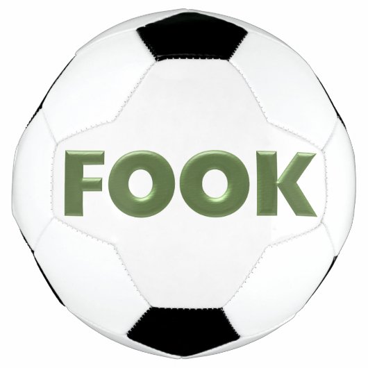 サッカーの緑と白のフックボール サッカーボール (正面)