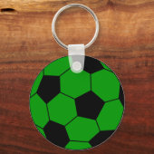 サッカーの緑と黒 キーホルダー (正面)