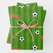 サッカーの緑の運動場 ラッピングペーパーシート (インサイチュ)