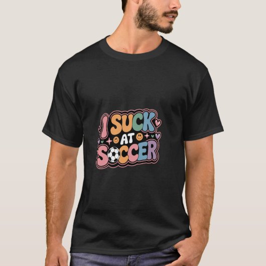サッカーの練習でヘマばっかりしちゃう選手 Tシャツ (正面)
