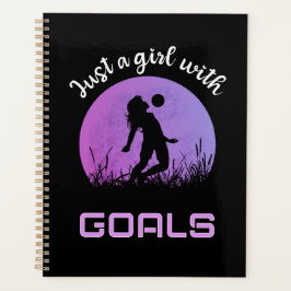 サッカーの美しいゴールの女の子 プランナー手帳