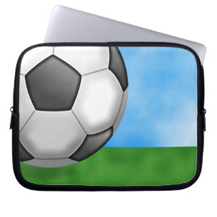 サッカーの背景 ラップトップスリーブ